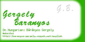 gergely baranyos business card