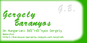 gergely baranyos business card